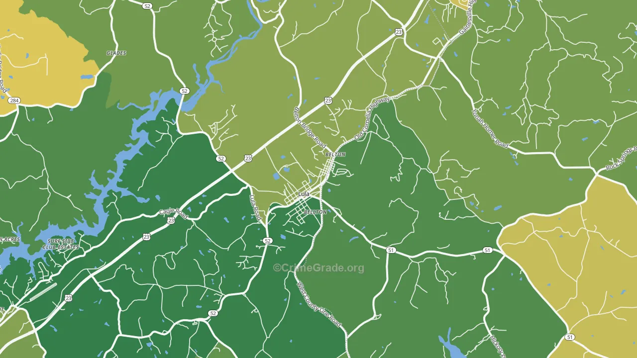30554, GA Map of Drug-Related Crime Rates
