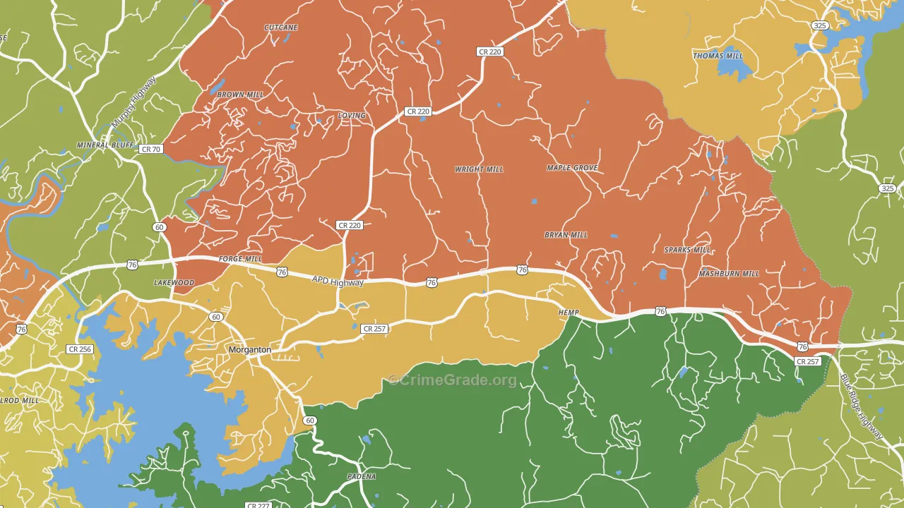 30560, GA Map of Drug-Related Crime Rates