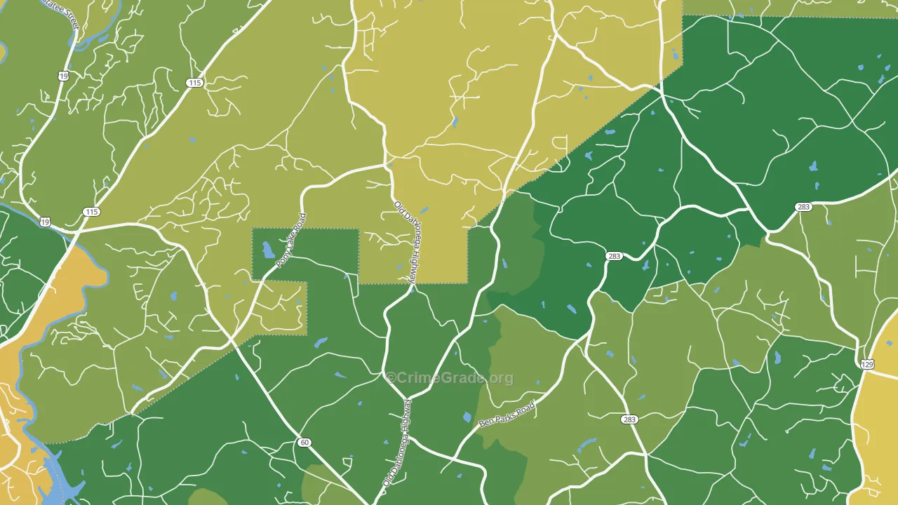 30564, GA Map of Drug-Related Crime Rates