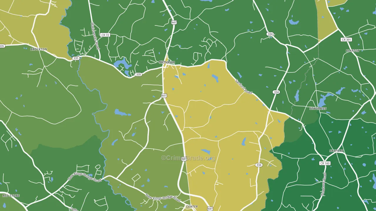 30565, GA Map of Drug-Related Crime Rates