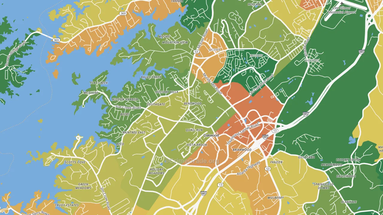 30566, GA Map of Drug-Related Crime Rates