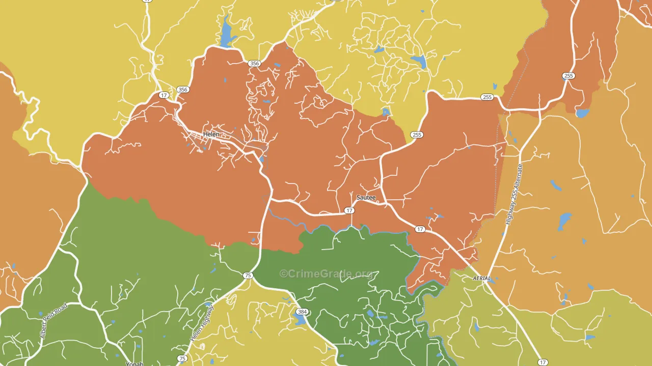 30571, GA Map of Drug-Related Crime Rates