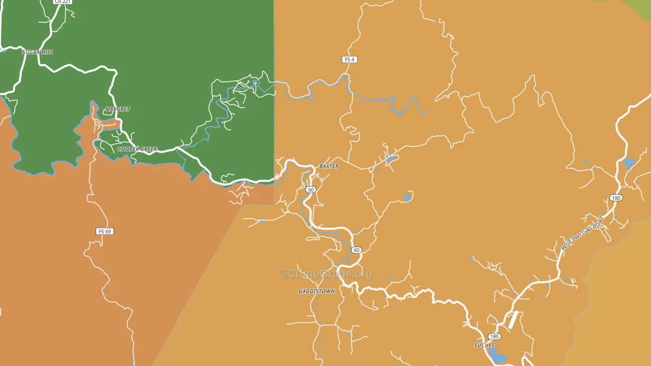 30572, GA Map of Drug-Related Crime Rates
