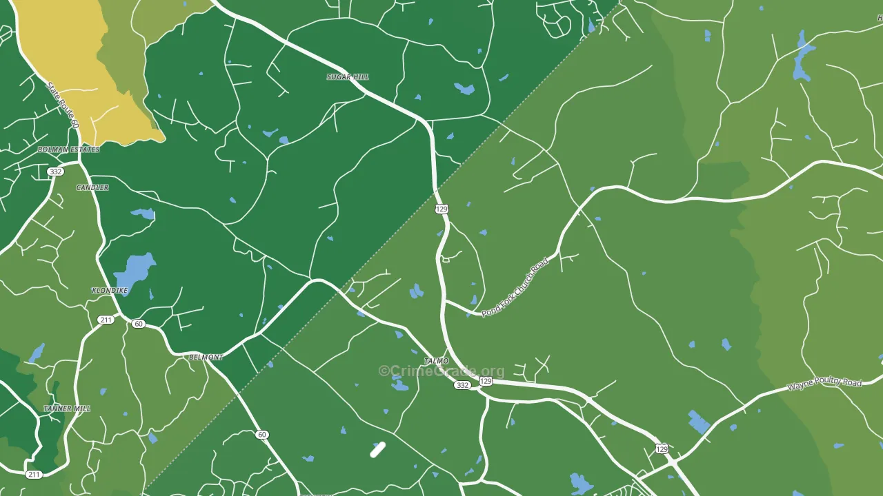 30575, GA Map of Drug-Related Crime Rates