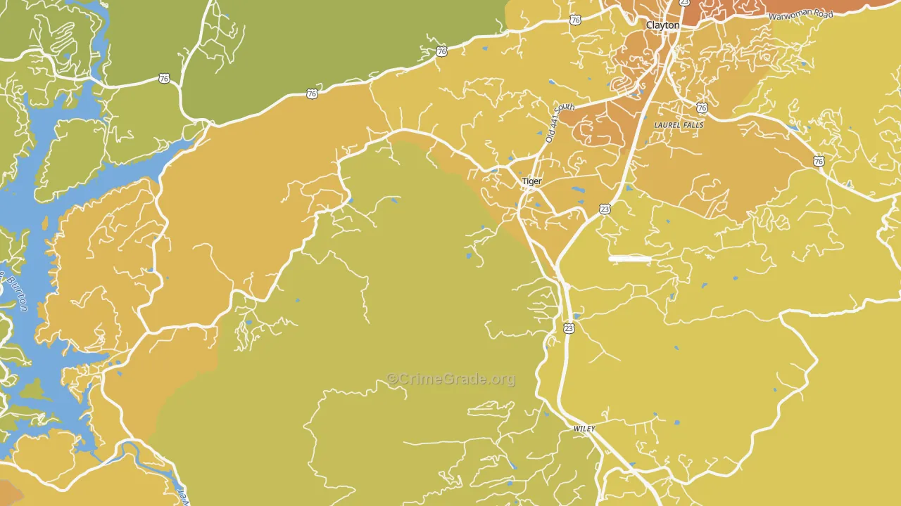 30576, GA Map of Drug-Related Crime Rates