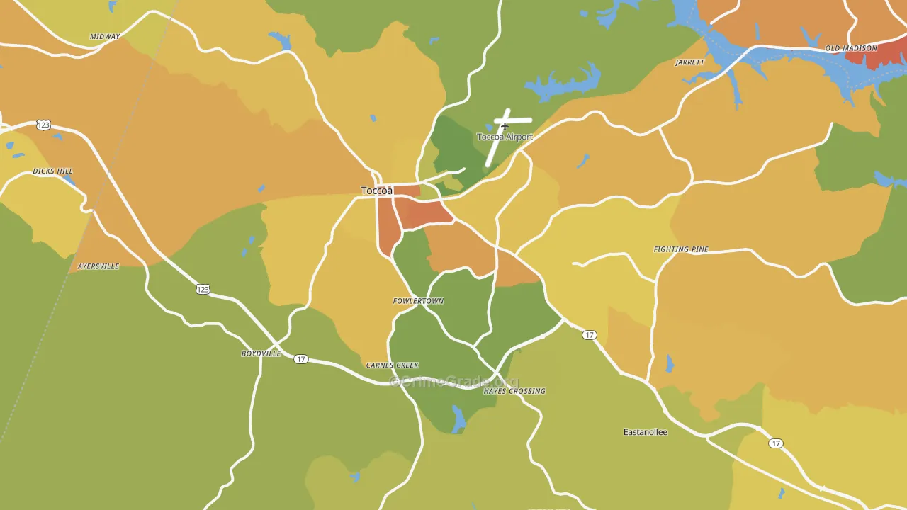 30577, GA Map of Drug-Related Crime Rates