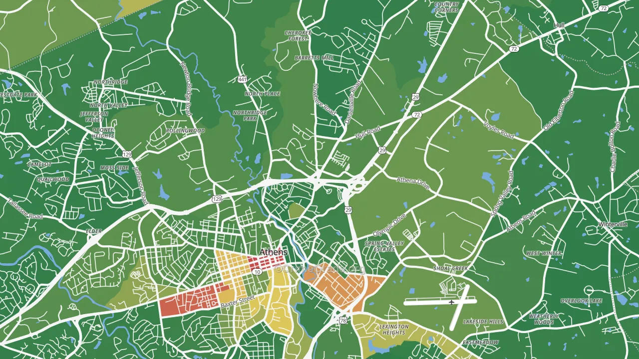 30601, GA Map of Drug-Related Crime Rates