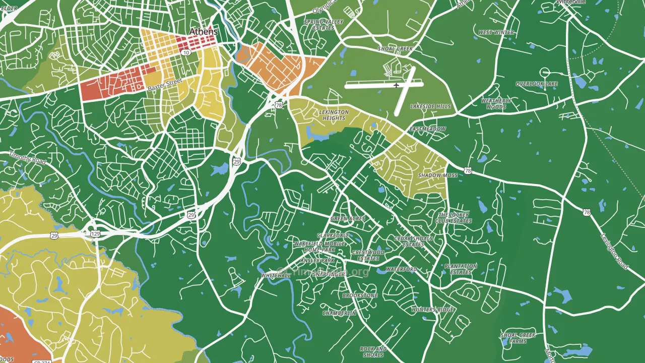 30605, GA Map of Drug-Related Crime Rates