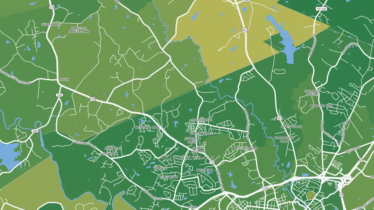 30607, GA Map of Drug-Related Crime Rates