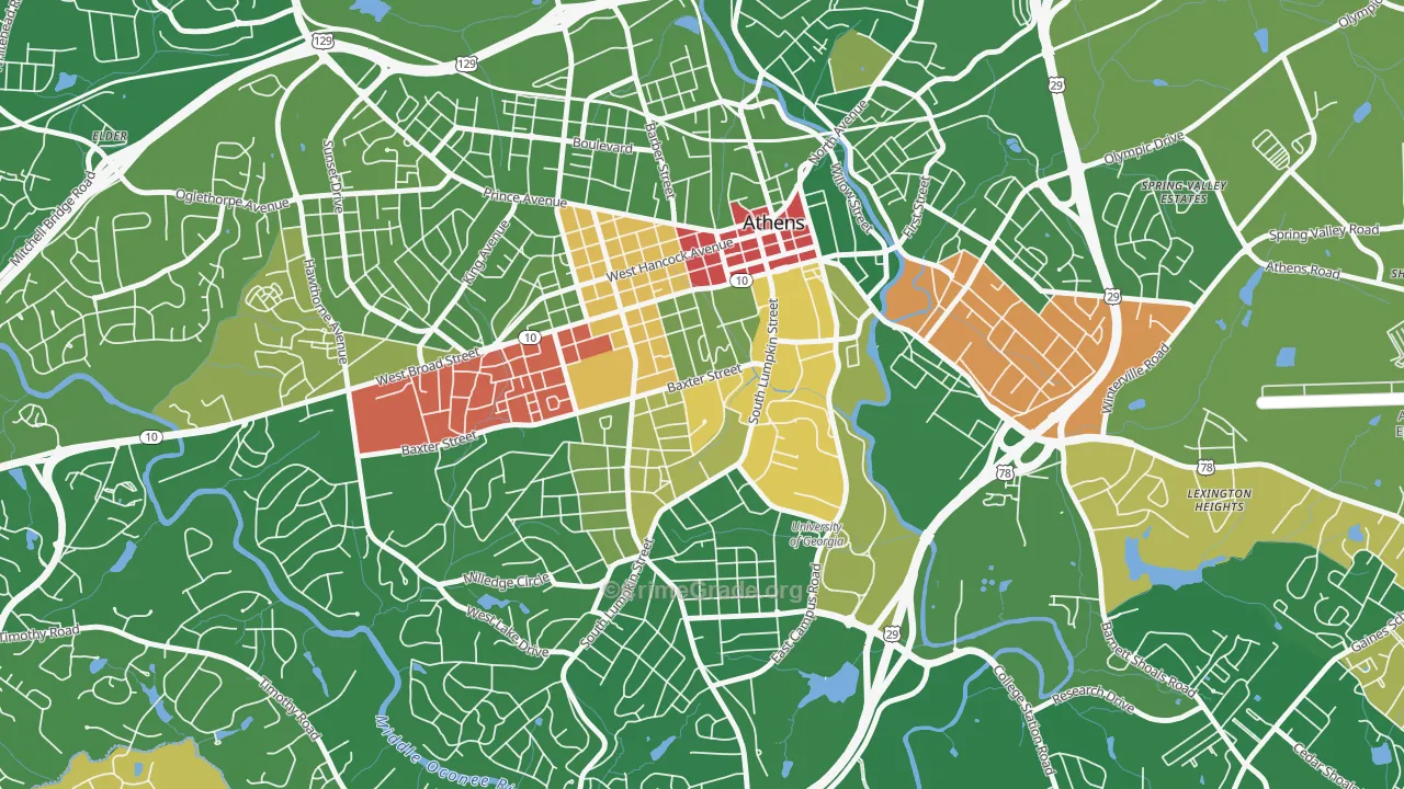 30609, GA Map of Drug-Related Crime Rates