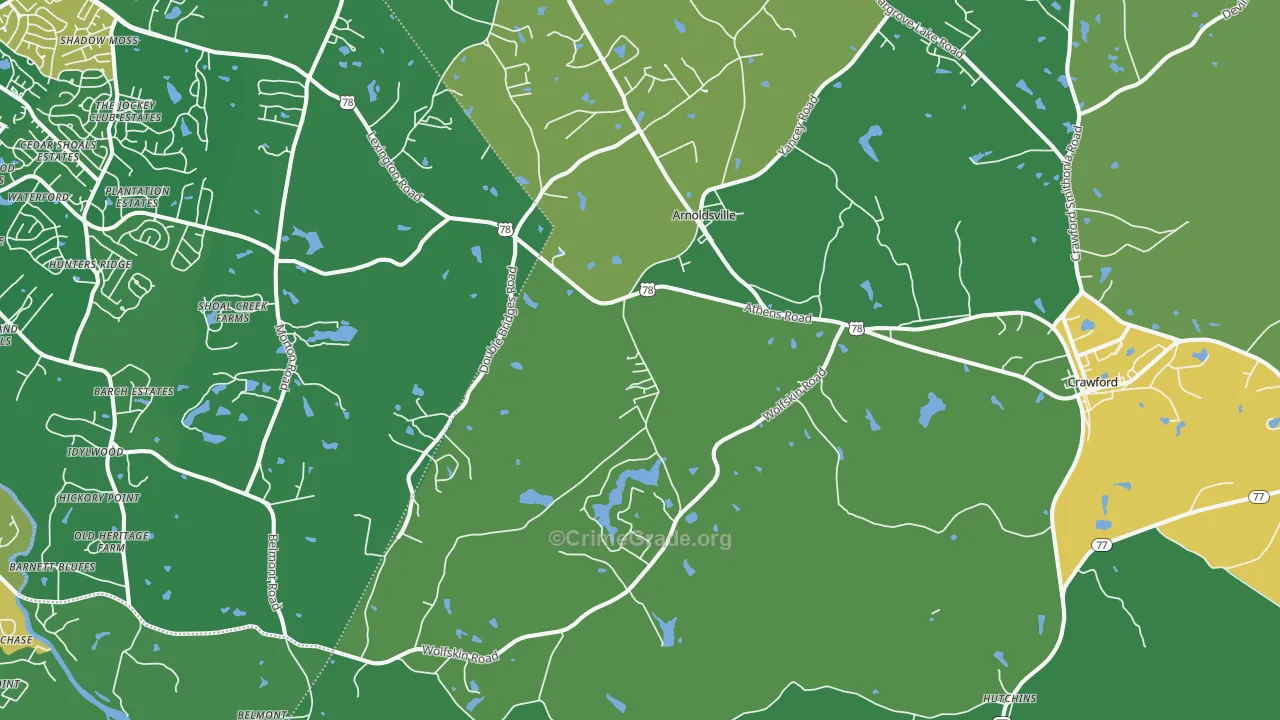 30619, GA Map of Drug-Related Crime Rates