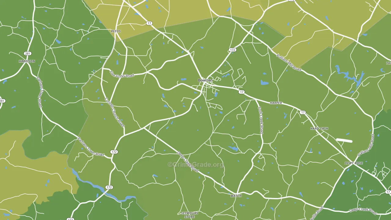 30624, GA Map of Drug-Related Crime Rates