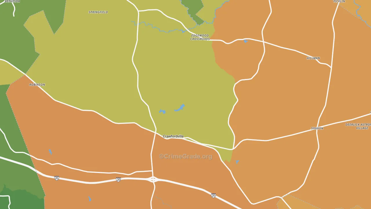 30631, GA Map of Drug-Related Crime Rates