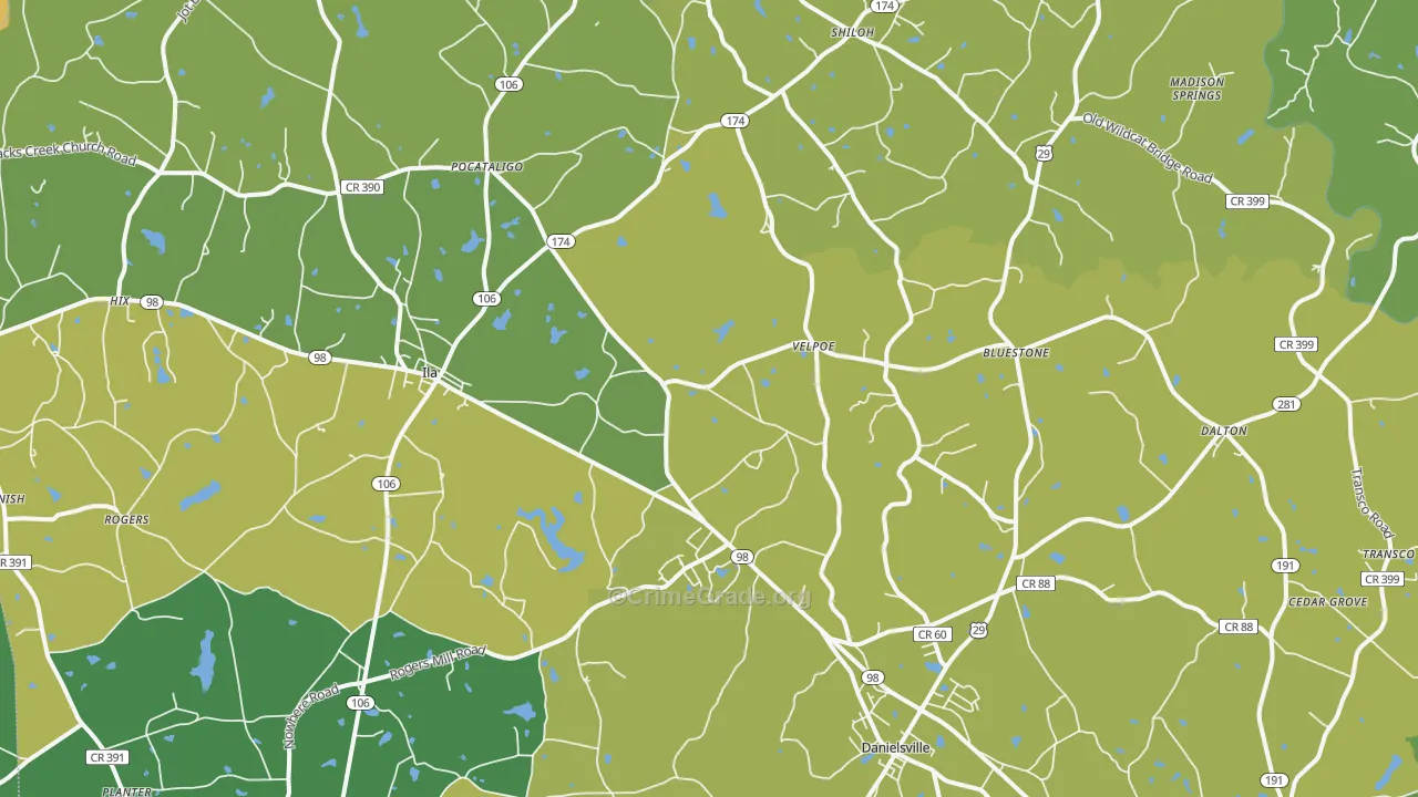 30633, GA Map of Drug-Related Crime Rates