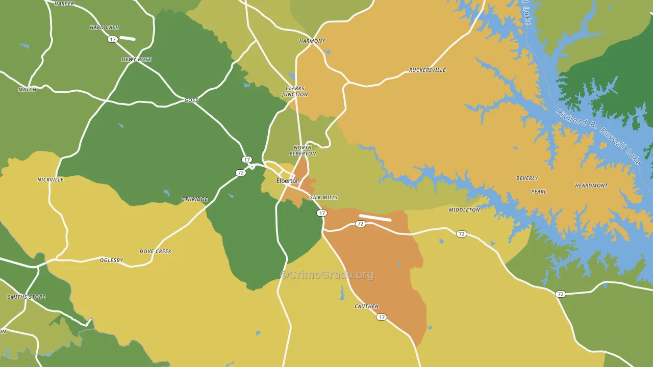 30635, GA Map of Drug-Related Crime Rates