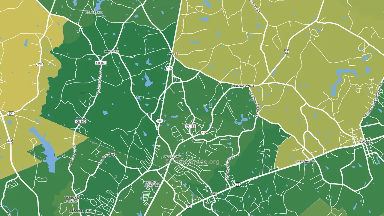 30646, GA Map of Drug-Related Crime Rates
