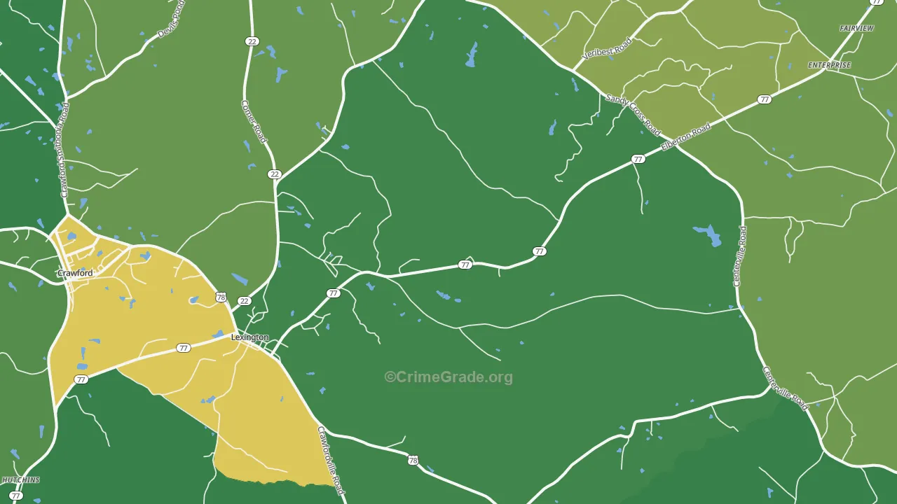 30648, GA Map of Drug-Related Crime Rates