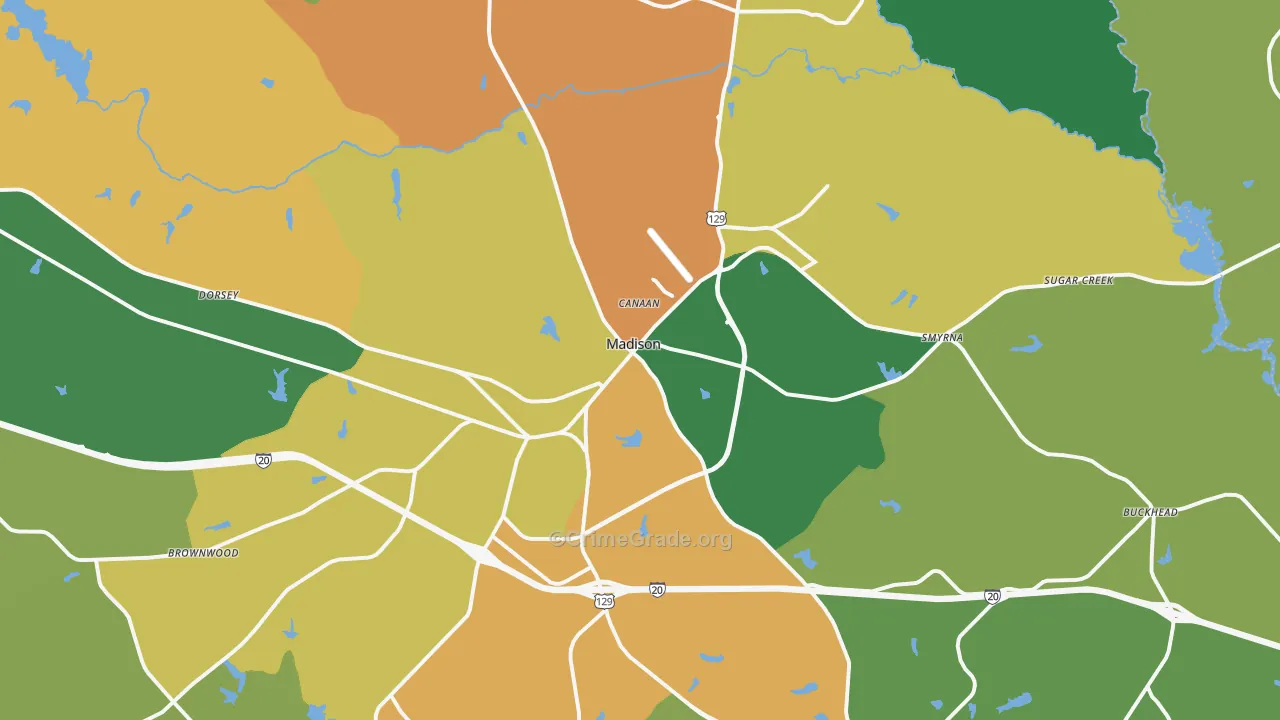 30650, GA Map of Drug-Related Crime Rates