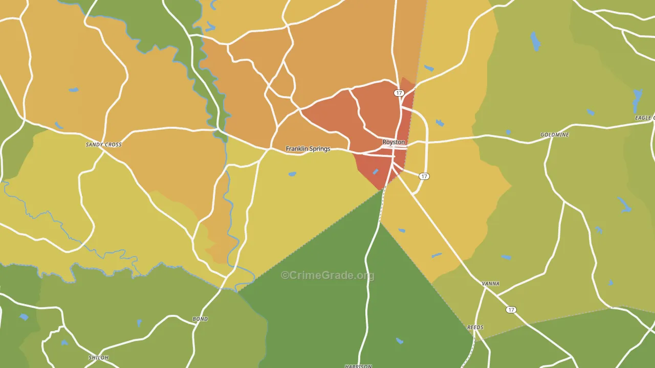 30662, GA Map of Drug-Related Crime Rates
