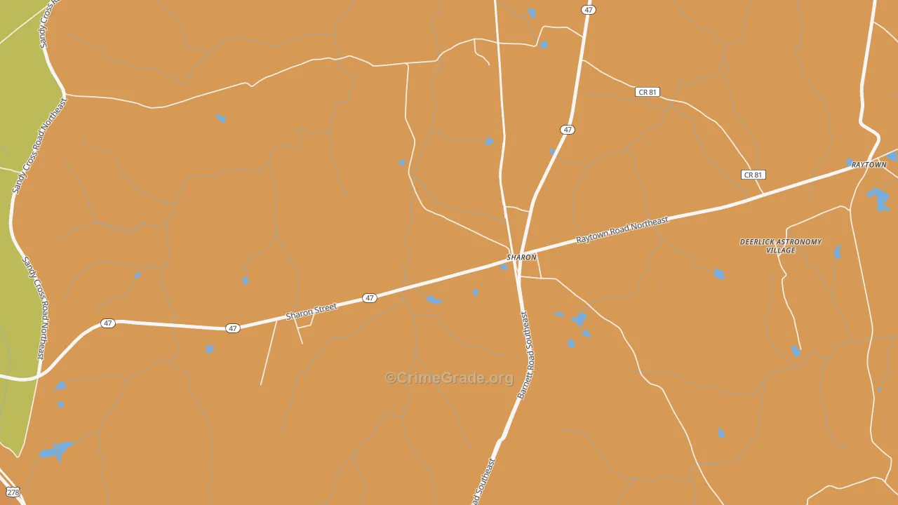 30664, GA Map of Drug-Related Crime Rates