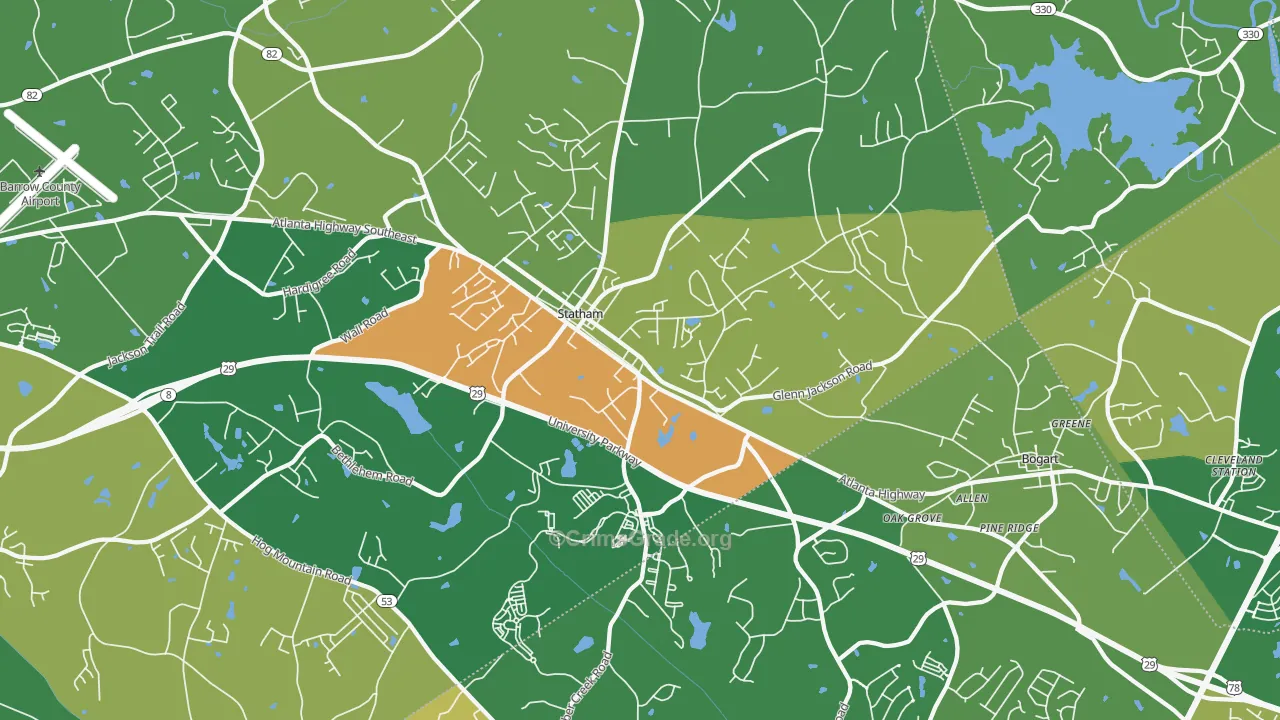 30666, GA Map of Drug-Related Crime Rates