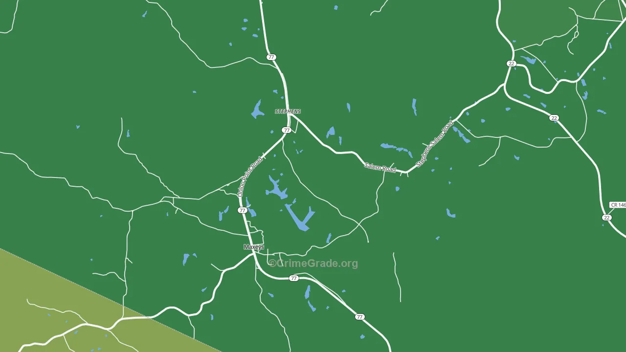 30667, GA Map of Drug-Related Crime Rates