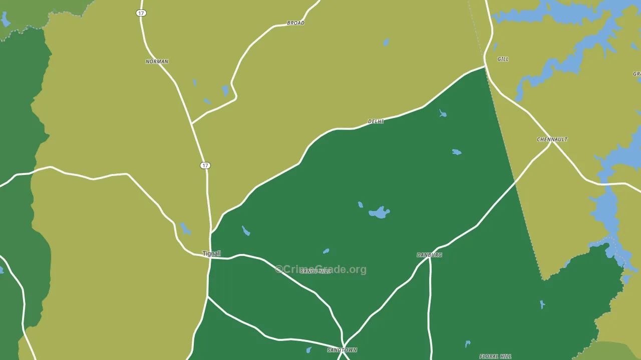 30668, GA Map of Drug-Related Crime Rates