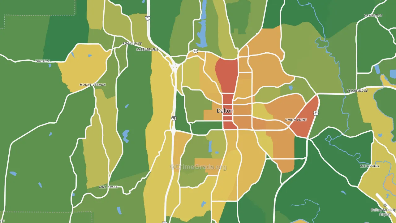 30720, GA Map of Drug-Related Crime Rates