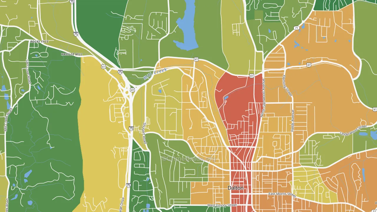 30722, GA Map of Drug-Related Crime Rates