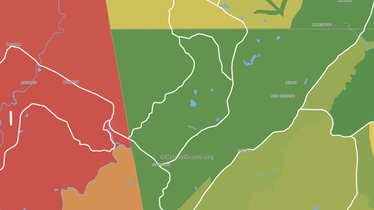 30731, GA Map of Drug-Related Crime Rates