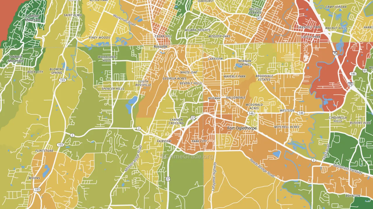 30741, GA Map of Drug-Related Crime Rates