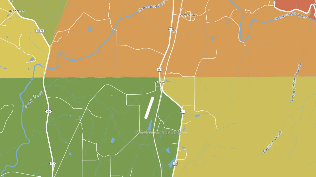 30751, GA Map of Drug-Related Crime Rates
