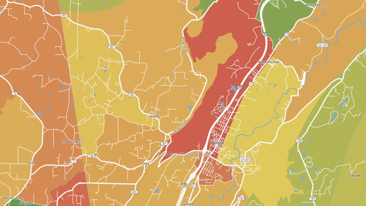 30752, GA Map of Drug-Related Crime Rates