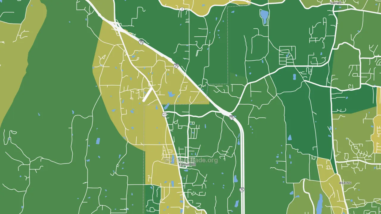 30755, GA Map of Drug-Related Crime Rates