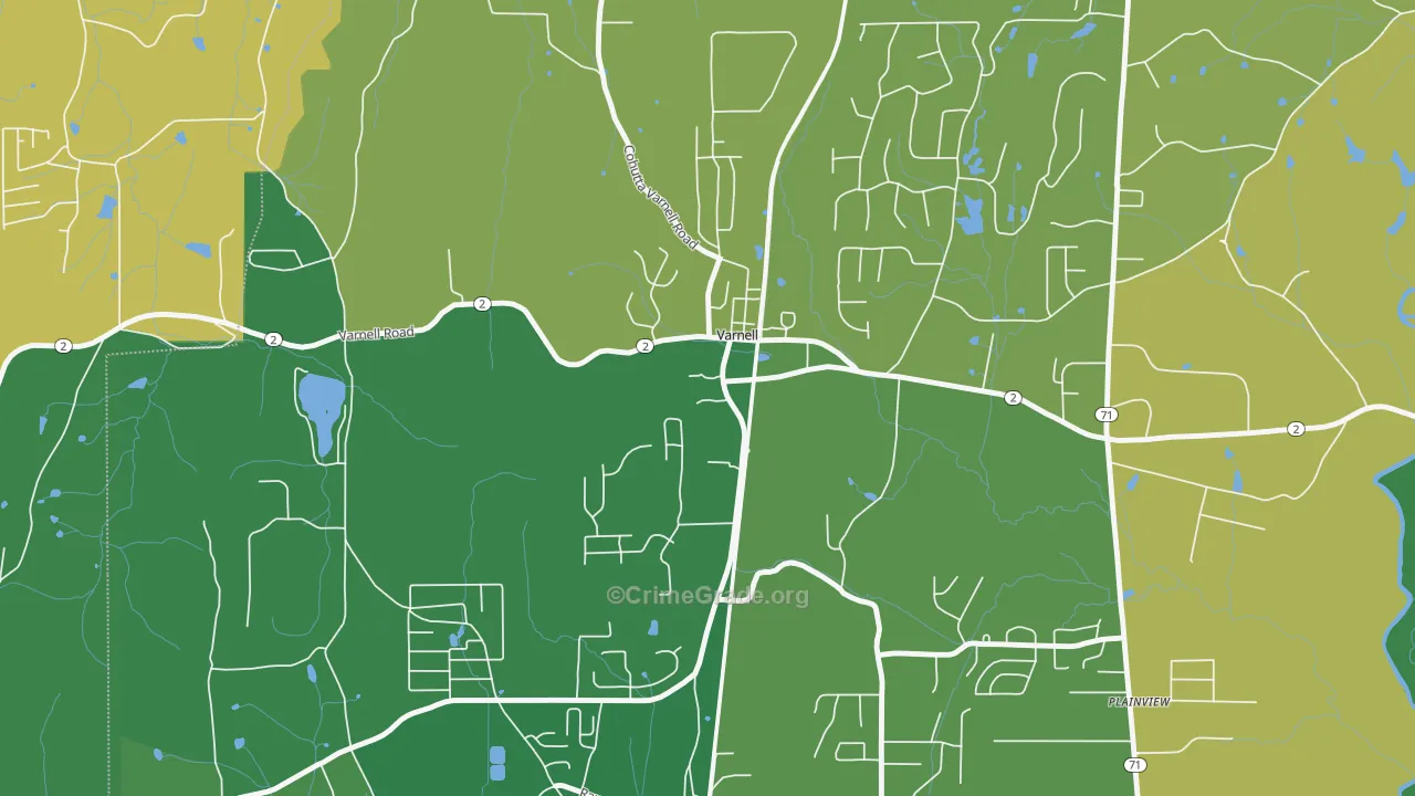 30756, GA Map of Drug-Related Crime Rates
