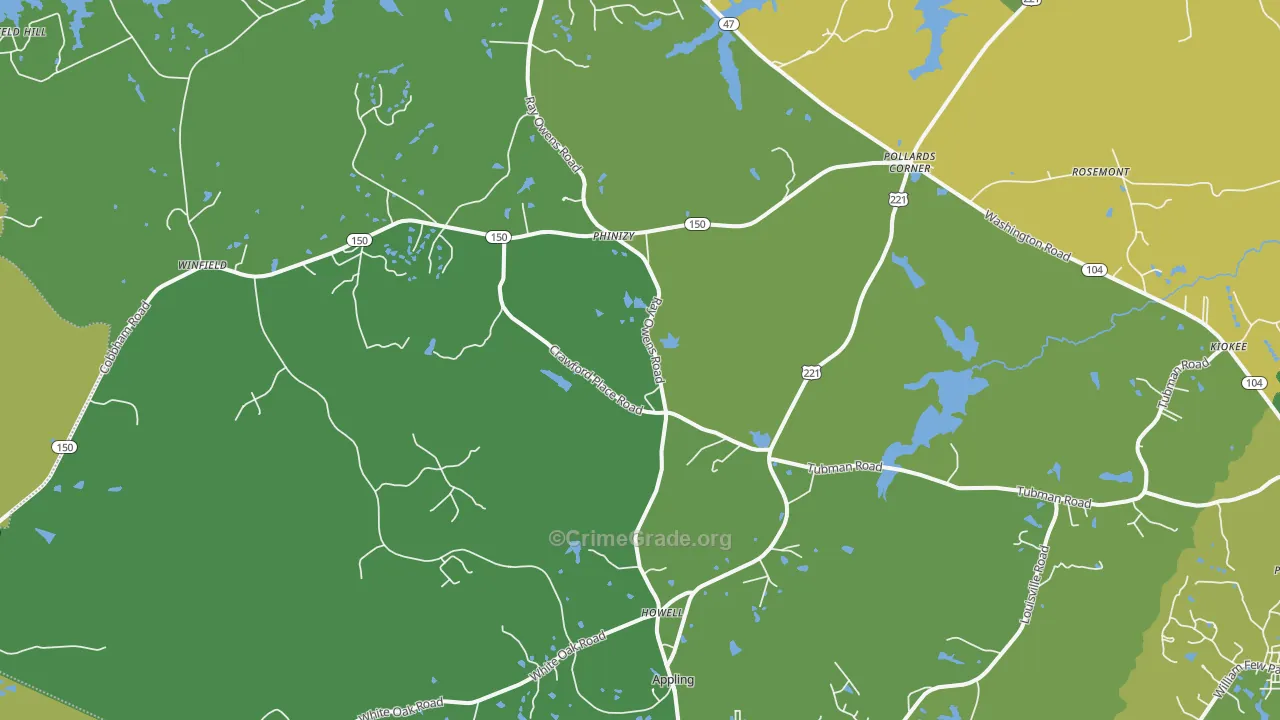 30802, GA Map of Drug-Related Crime Rates
