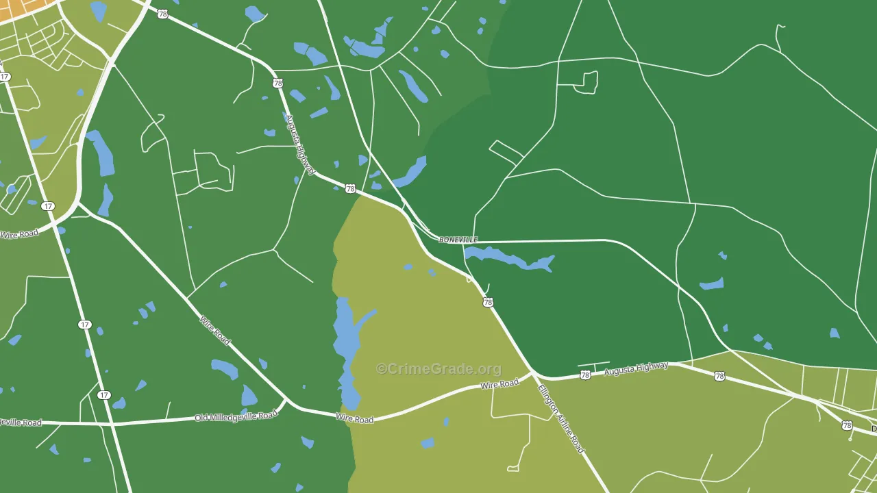 30806, GA Map of Drug-Related Crime Rates