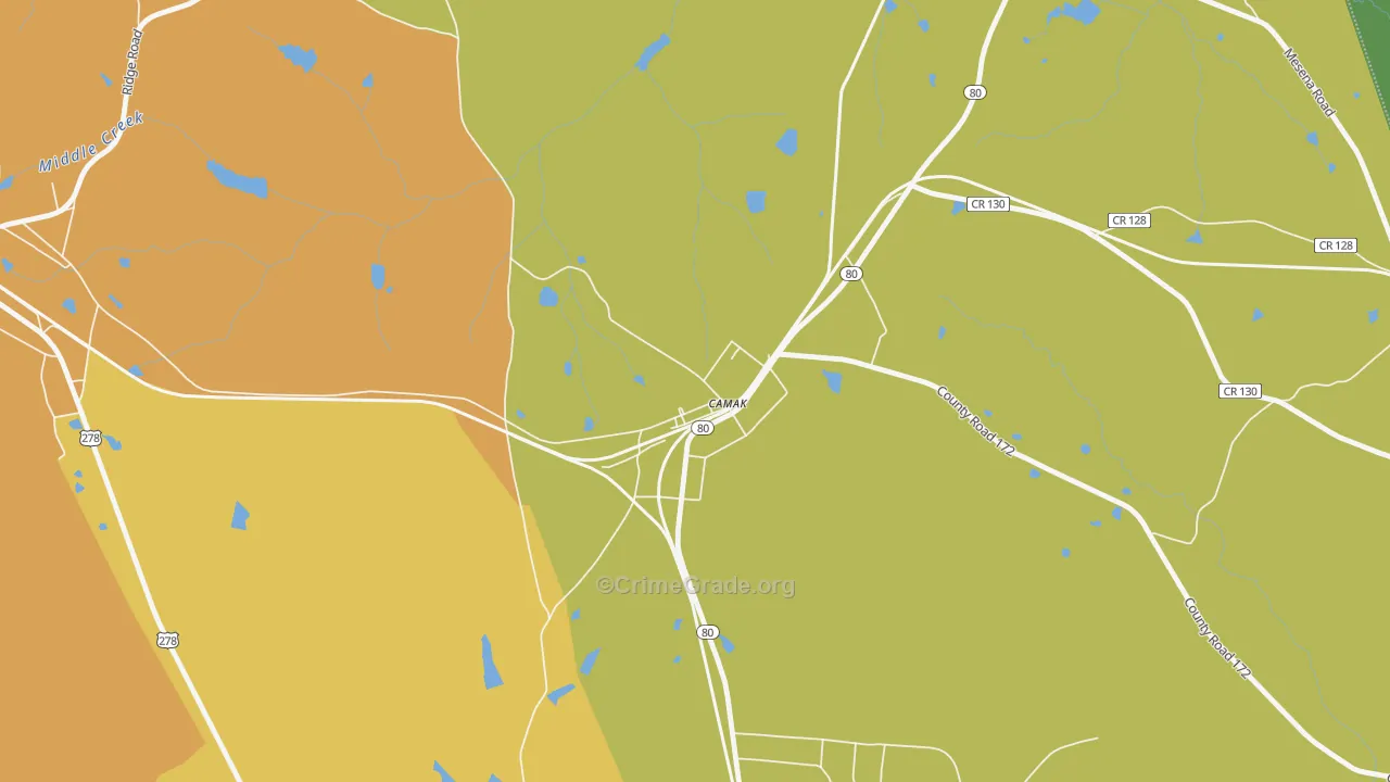 30807, GA Map of Drug-Related Crime Rates