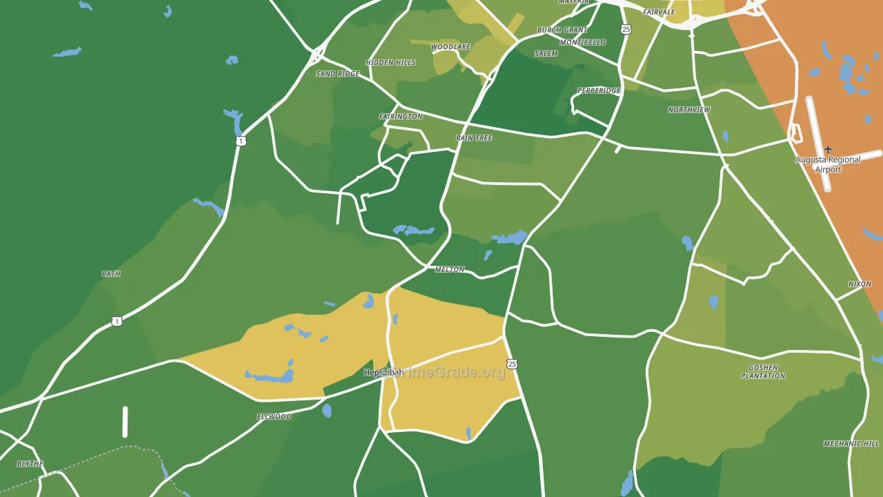 30815, GA Map of Drug-Related Crime Rates