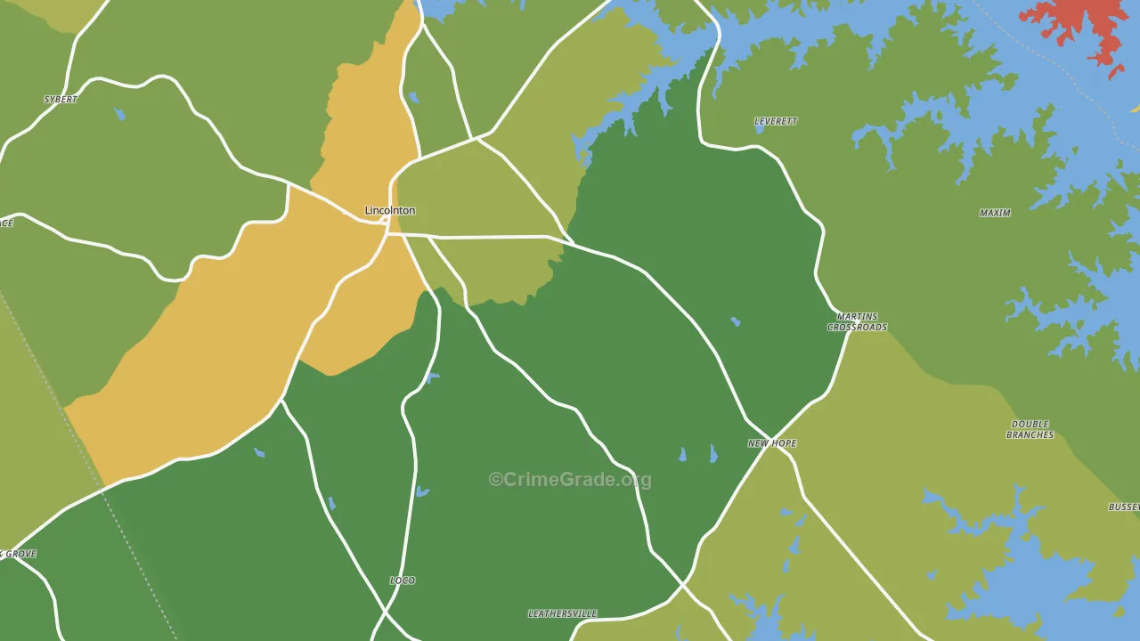 30817, GA Map of Drug-Related Crime Rates