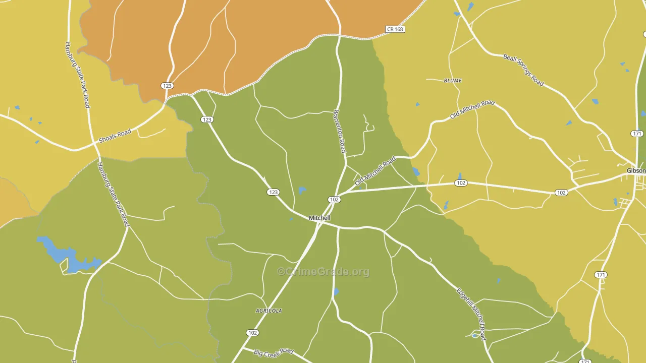 30820, GA Map of Drug-Related Crime Rates
