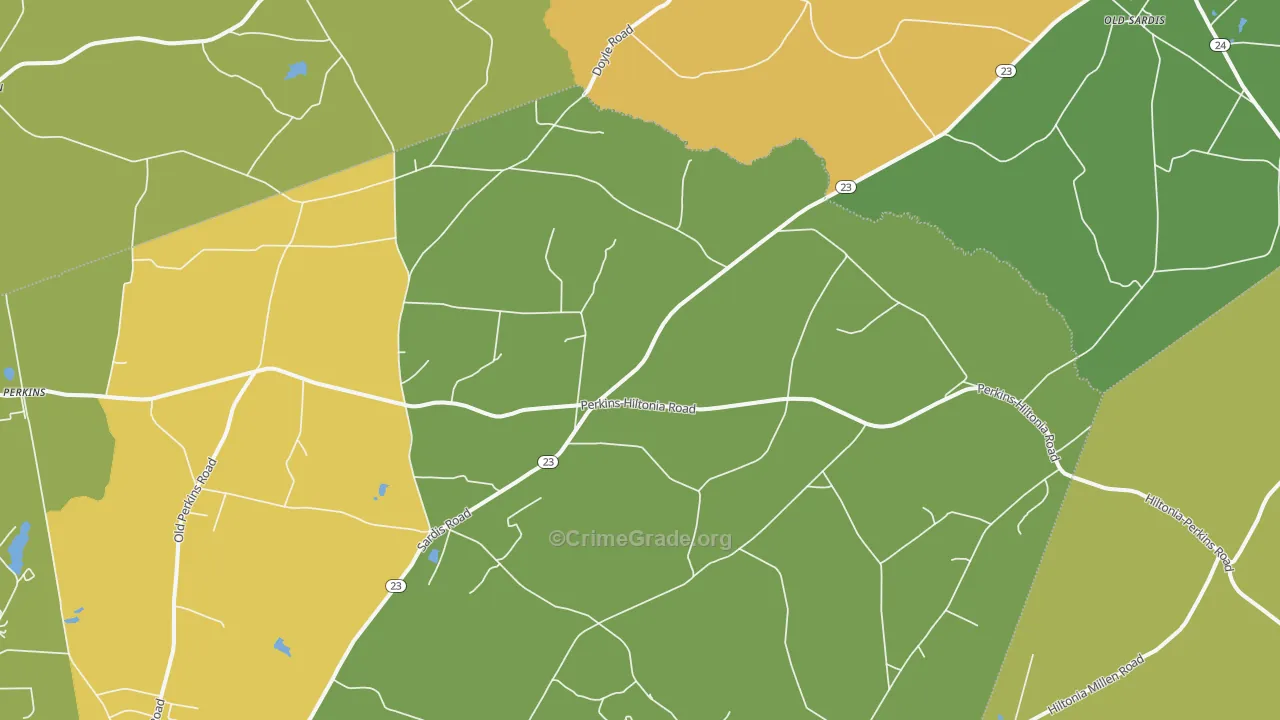 30822, GA Map of Drug-Related Crime Rates