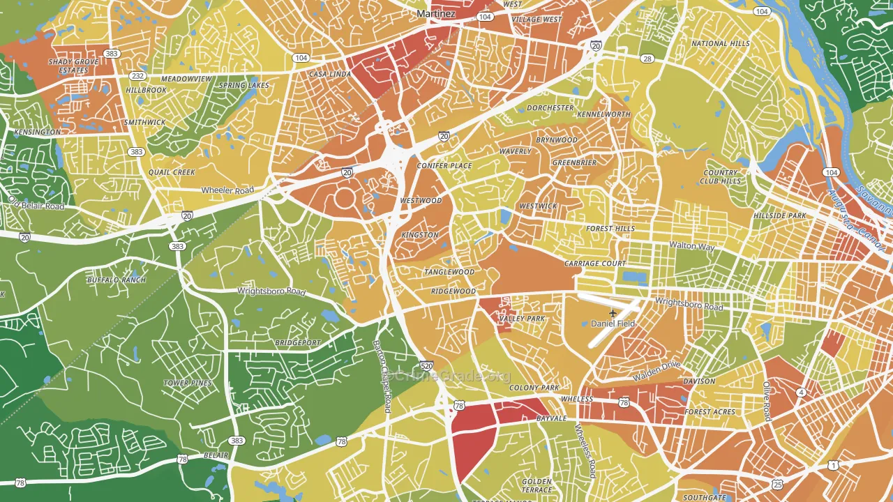30909, GA Map of Drug-Related Crime Rates