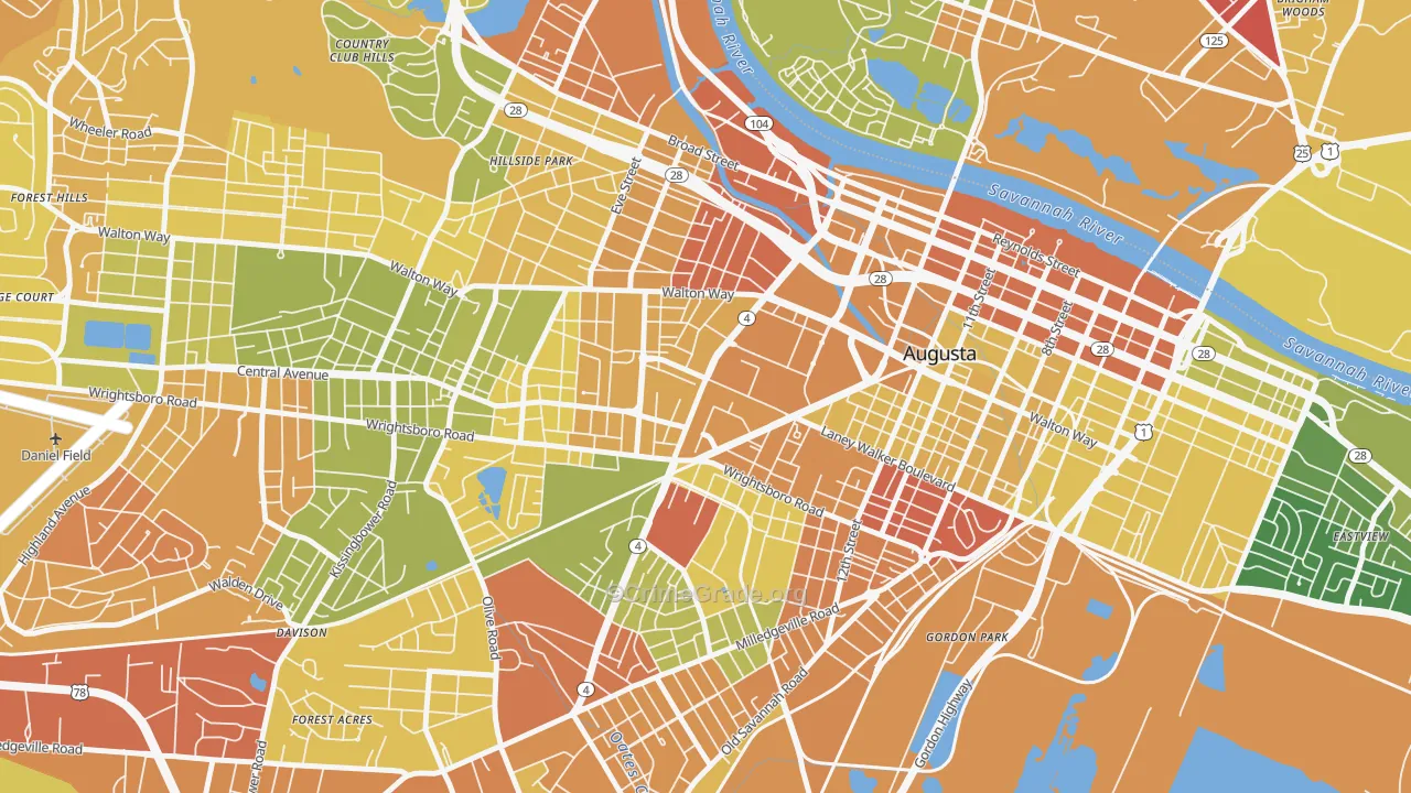 30912, GA Map of Drug-Related Crime Rates