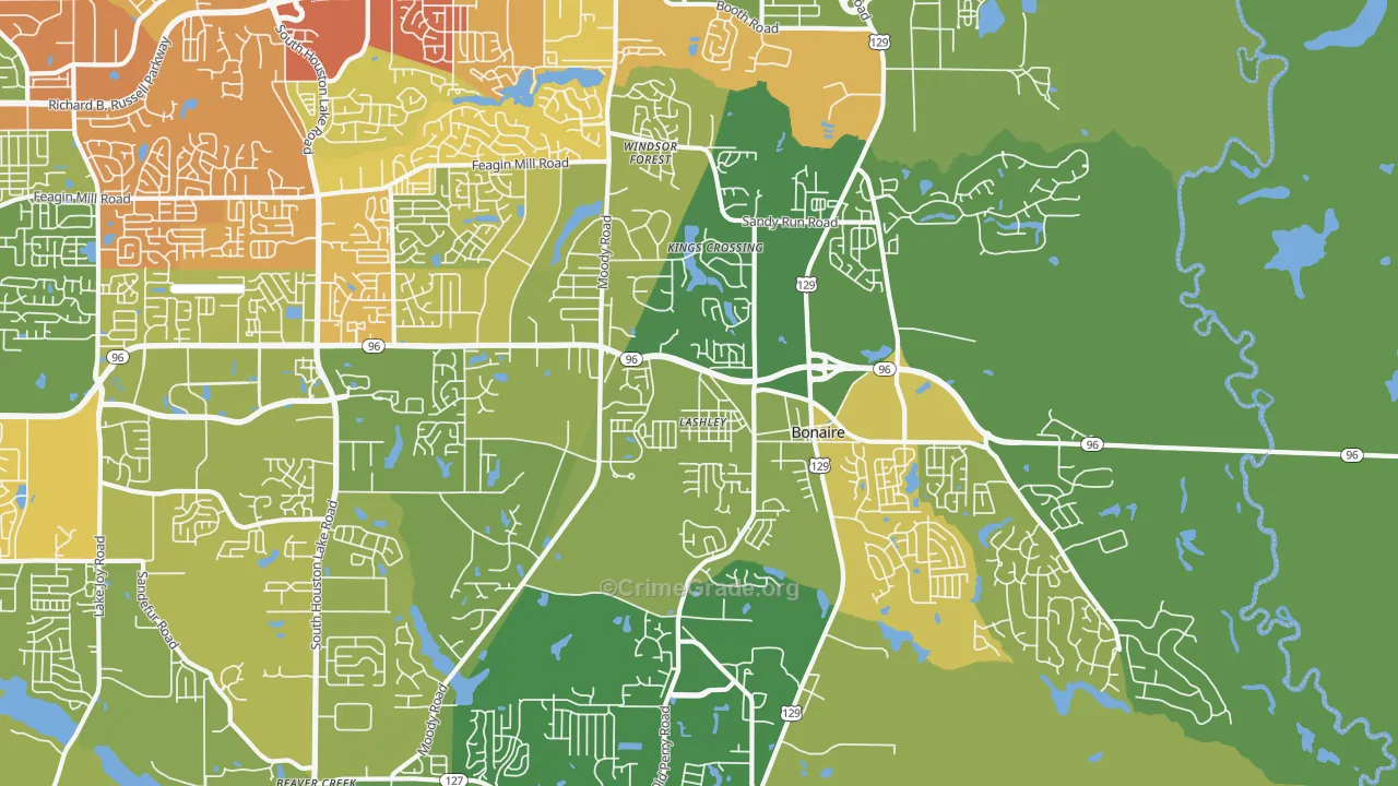 31005, GA Map of Drug-Related Crime Rates