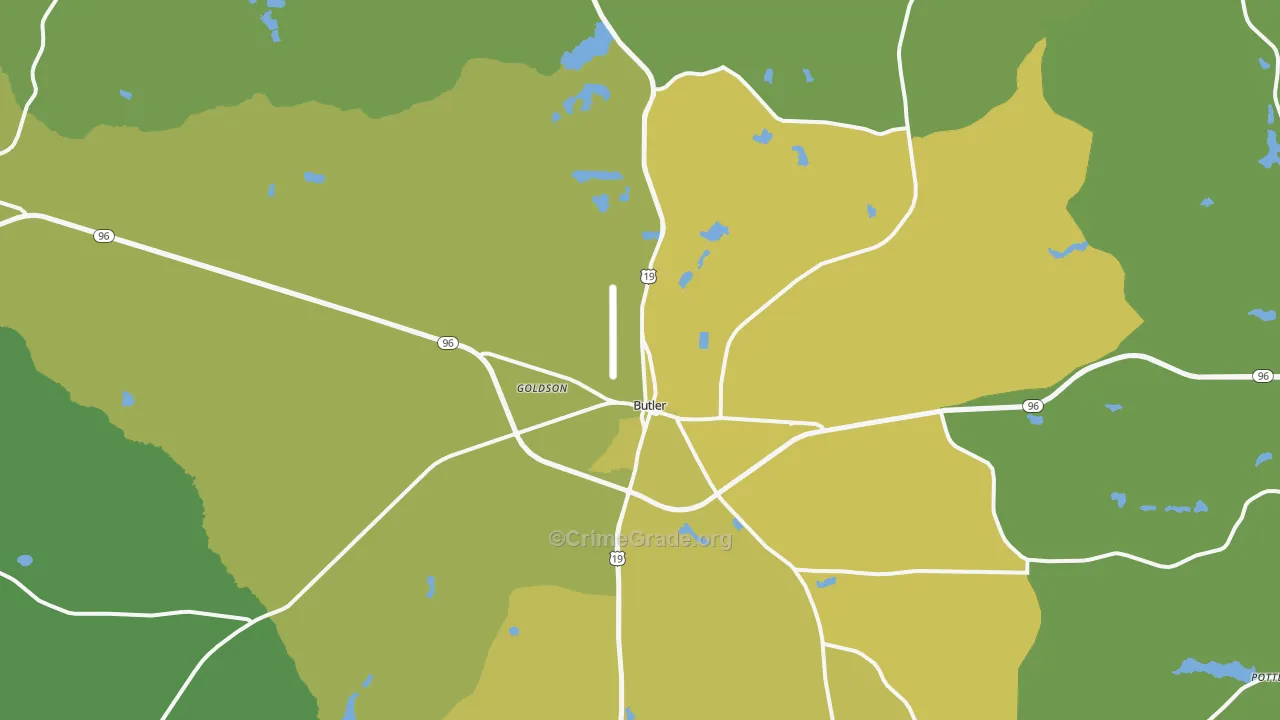31006, GA Map of Drug-Related Crime Rates