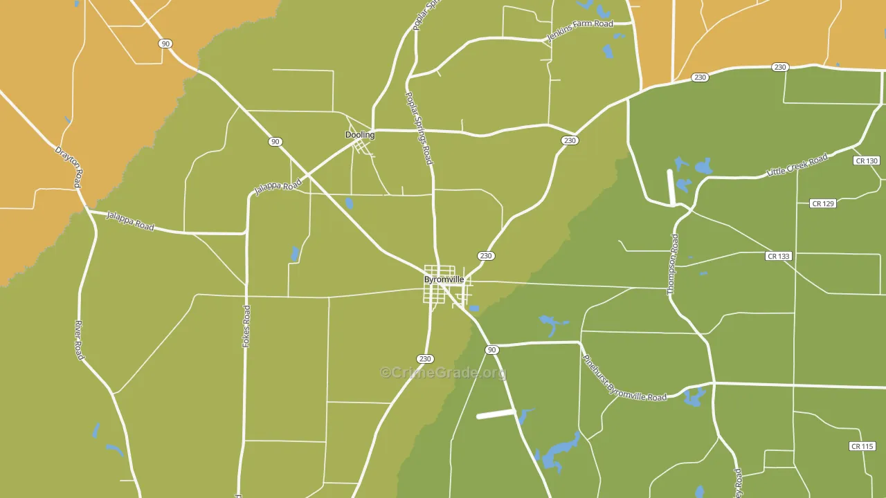31007, GA Map of Drug-Related Crime Rates