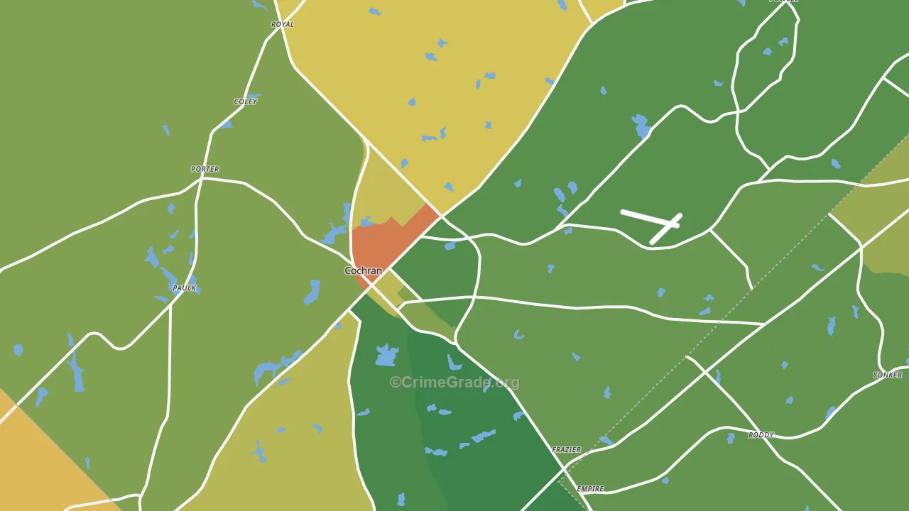 31014, GA Map of Drug-Related Crime Rates