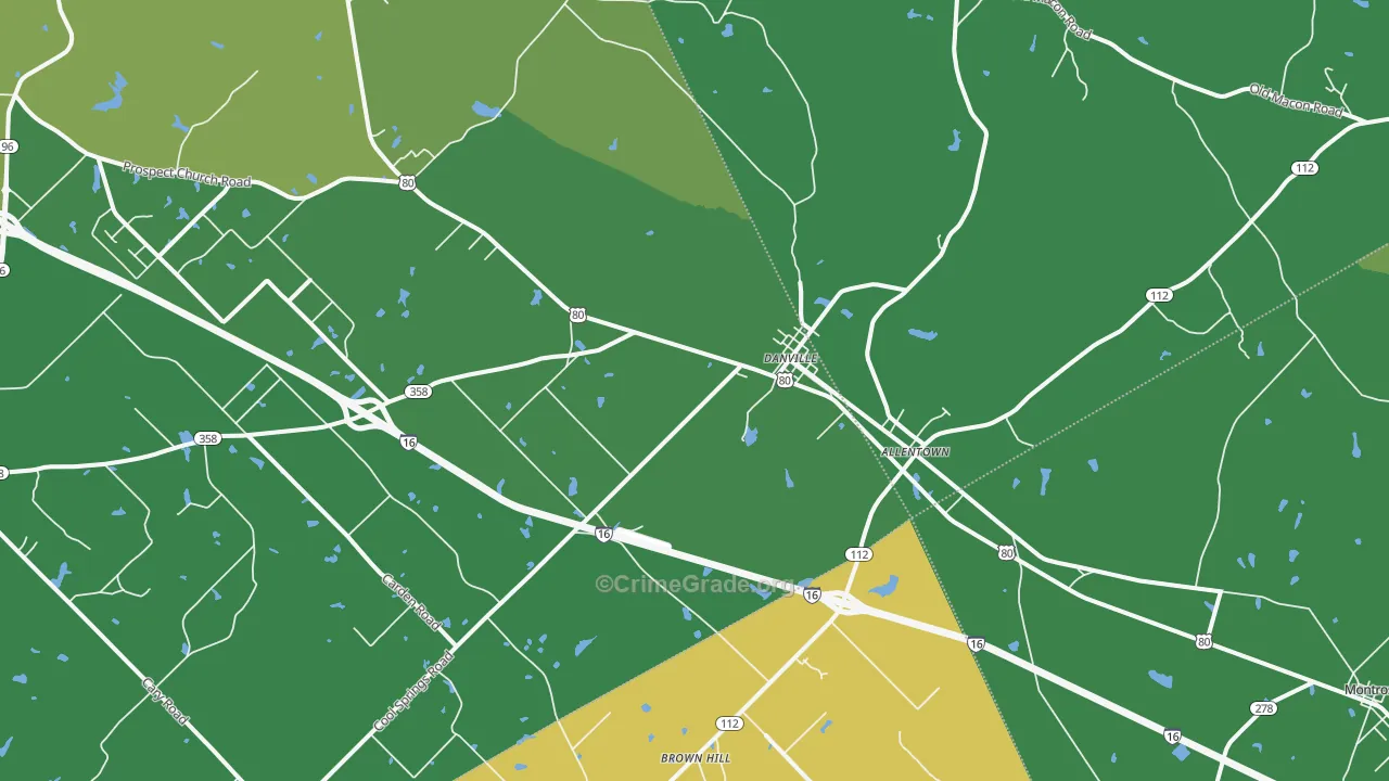 31017, GA Map of Drug-Related Crime Rates