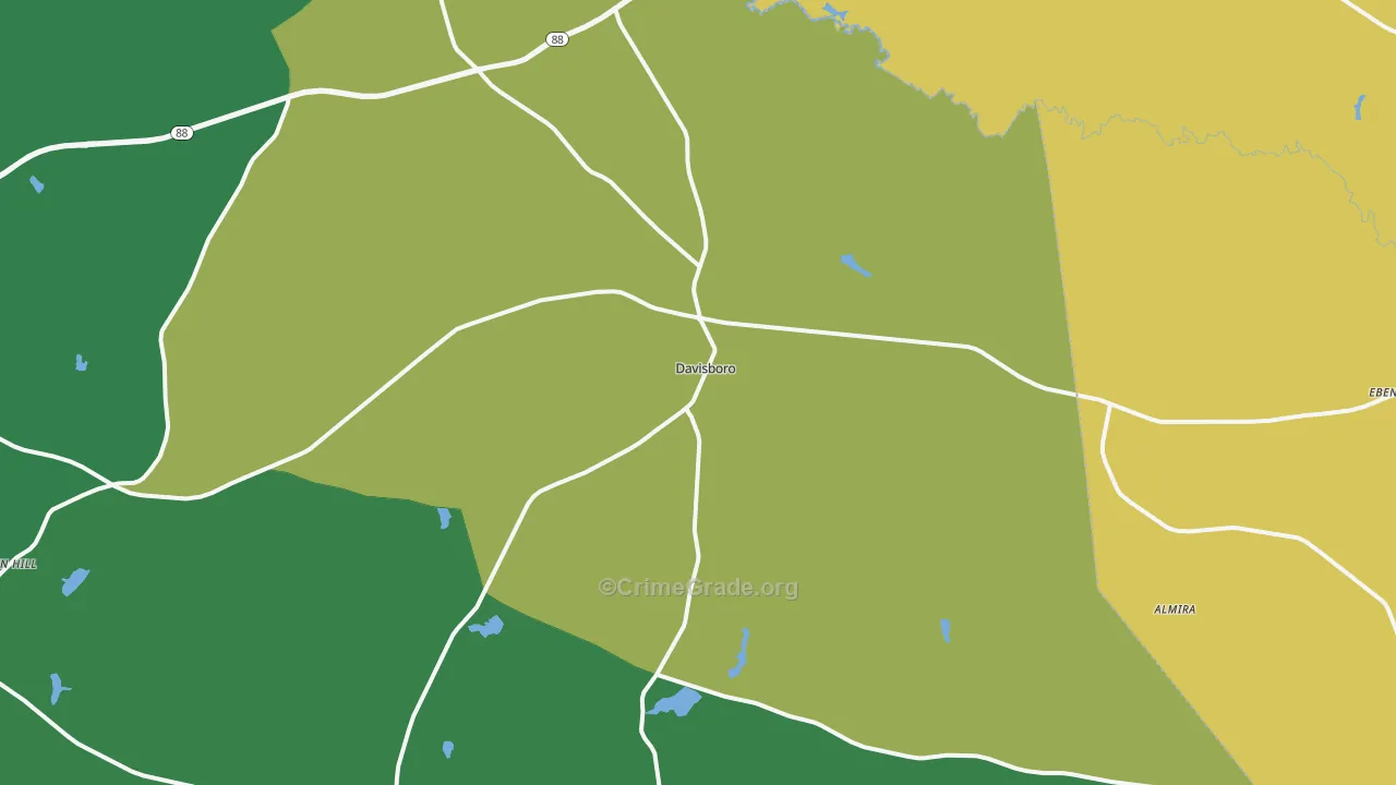 31018, GA Map of Drug-Related Crime Rates